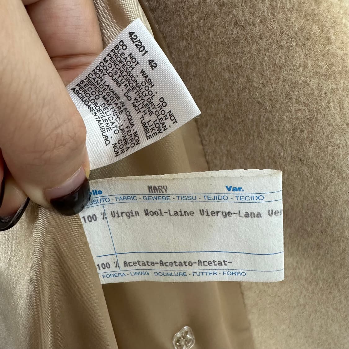   막스마라 여자 허리끈 울 코트 38사이즈 (44-55추천)  상품이미지10