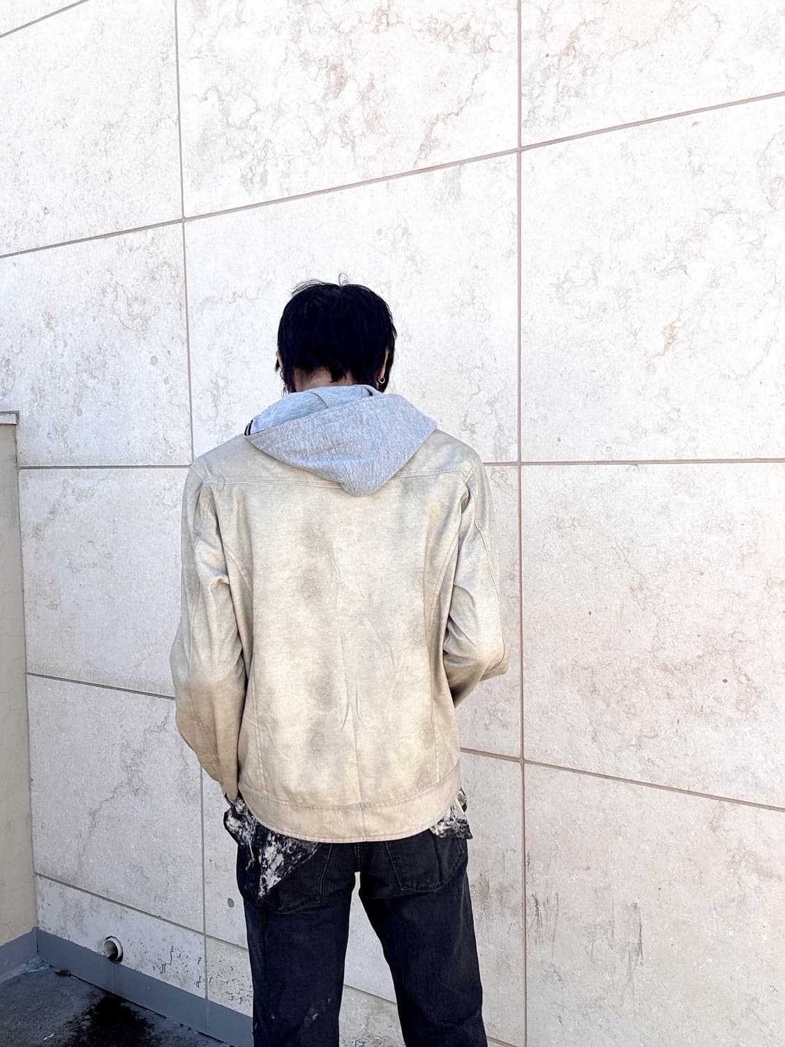 Dirty Washed Neck Buckle Detail Jacket 상품이미지2