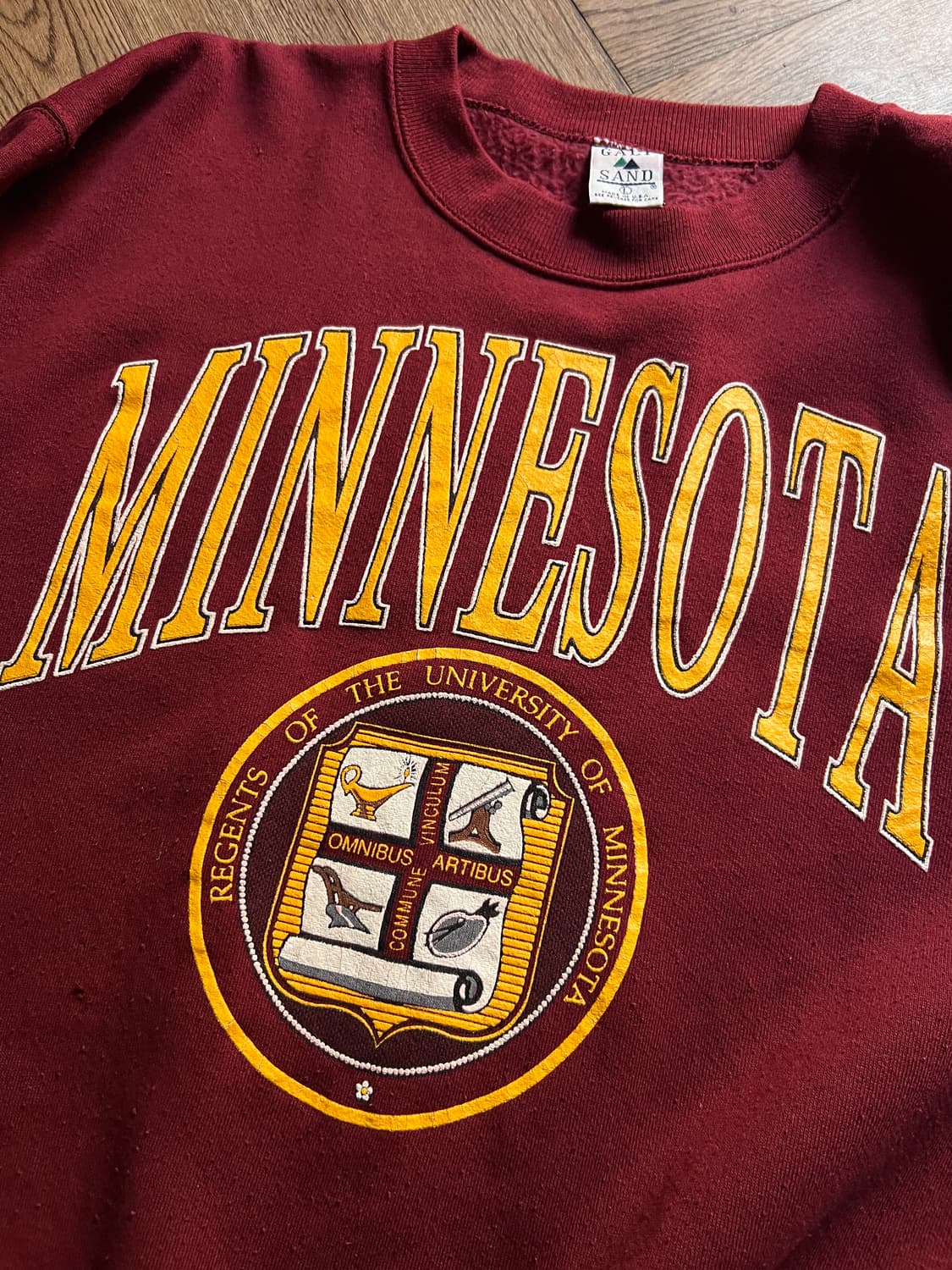 [L]90's Made in USA 미네소타 유니버시티 버건디 스웻셔츠 상품이미지6