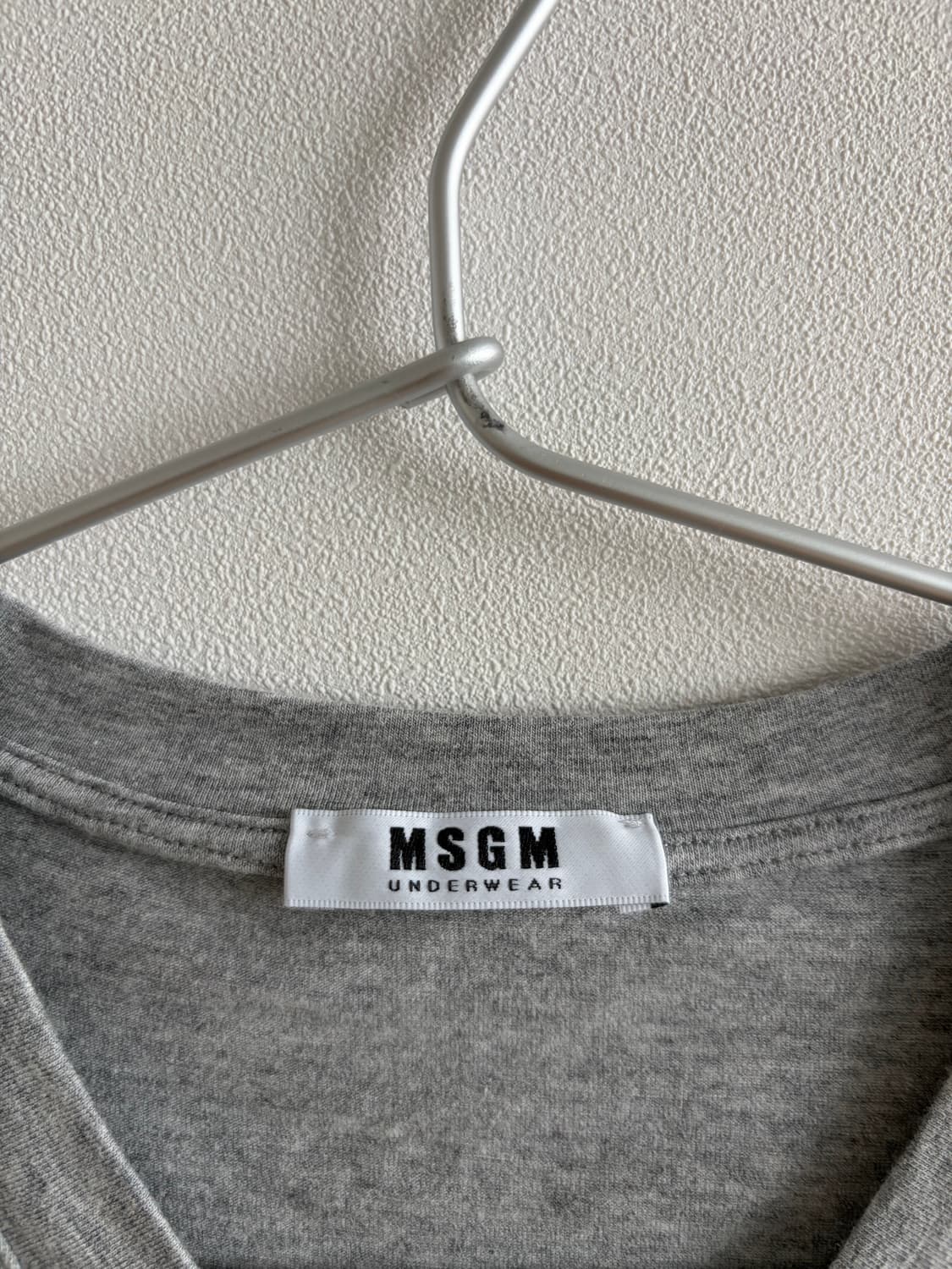 MSGM 기본 브이넥 반팔 티셔츠 그레이 상품이미지3
