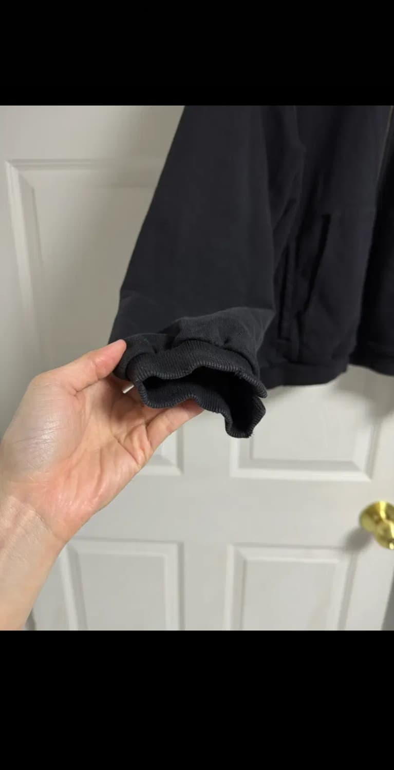 (3) 폴리테루 데미지드 집 저지 자켓 페이디드 블랙 상품이미지4