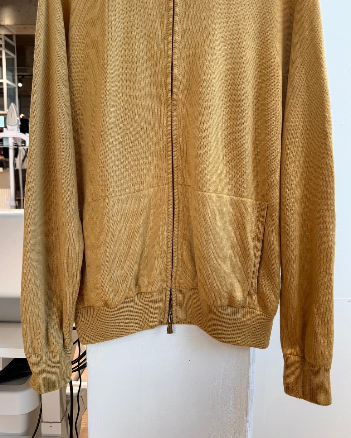 로로피아나 옐로우 캐시미어 니트 집업  상품이미지6