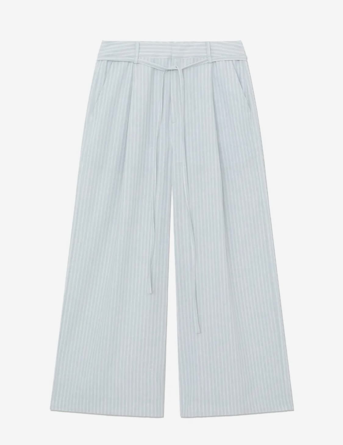 글로니 G BELTED LINEN WIDE PANTS 블루 L 상품이미지1