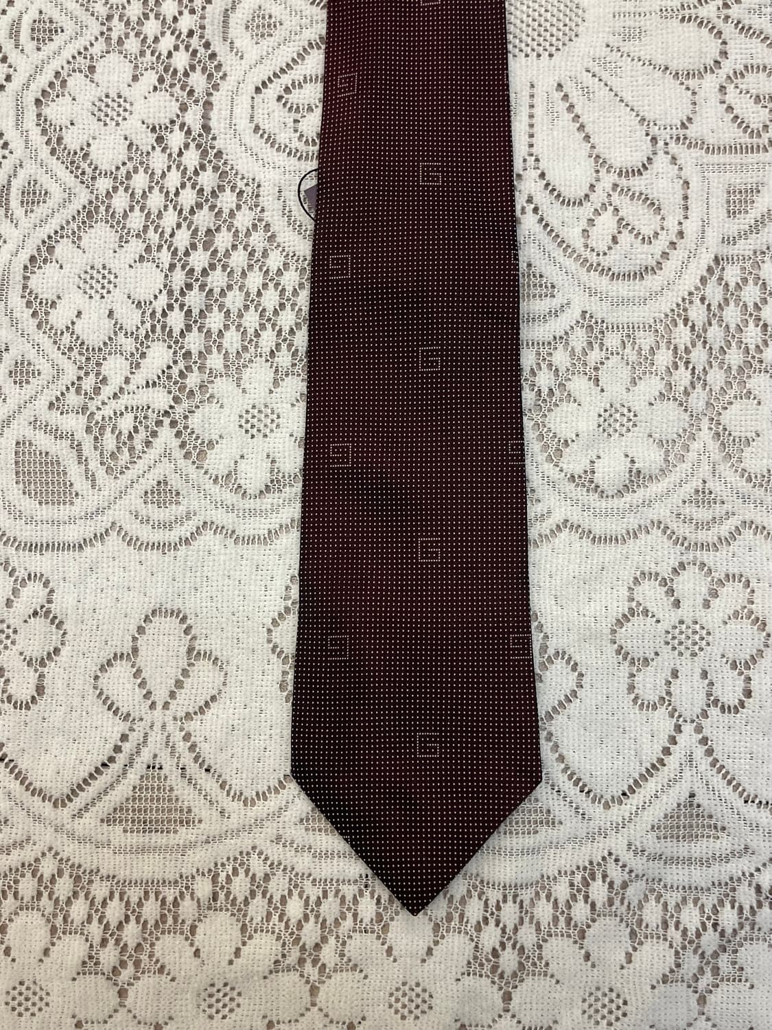 구찌 도트 넥타이 버건디 #csz3131 상품이미지5