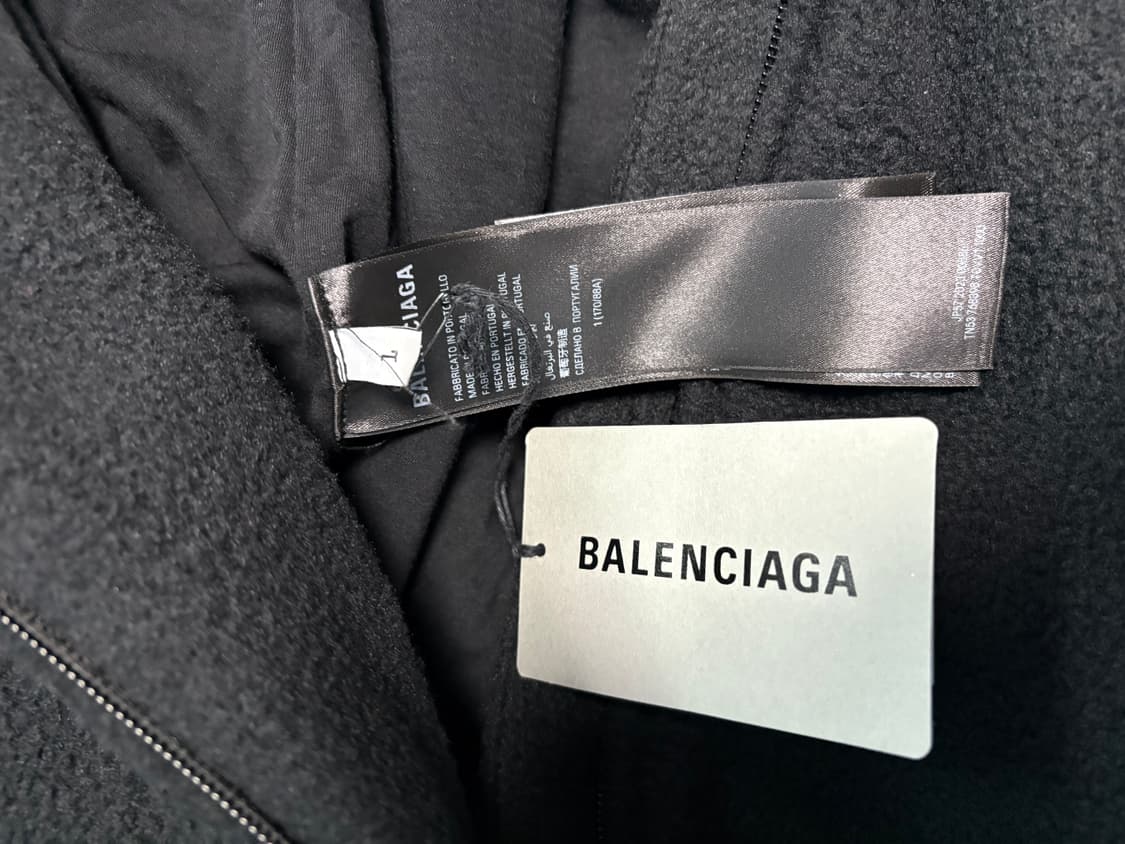 발렌시아가 폴리티컬 캠페인 웨이브로고 플리스 집업 1사이즈 새상품  상품이미지3