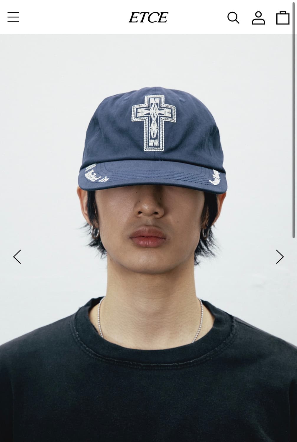 ESTATE CROSS FLAT CAP (NAVY) 상품이미지1