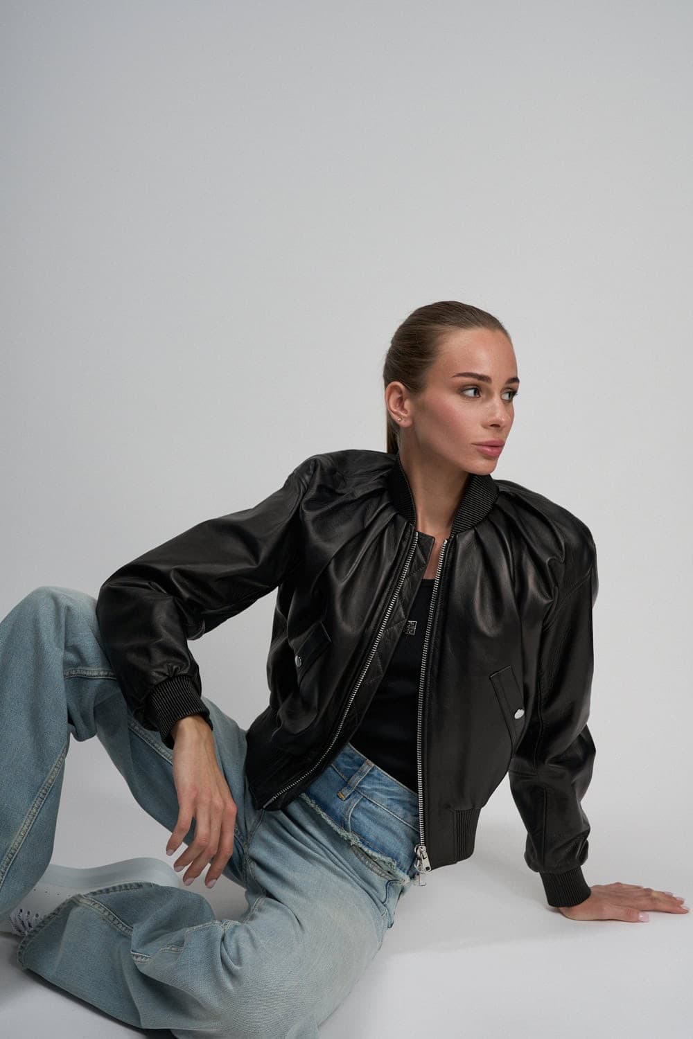 알렉산더 맥퀸 레더 봄버자켓 상품이미지10