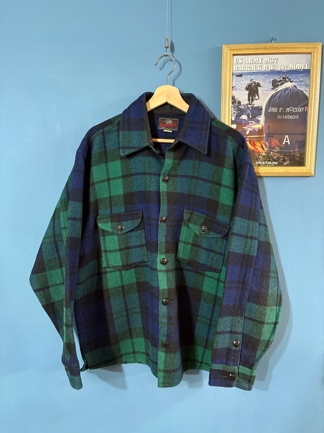 60-70‘s Johnson woolen mills Work Shirt. 상품이미지1