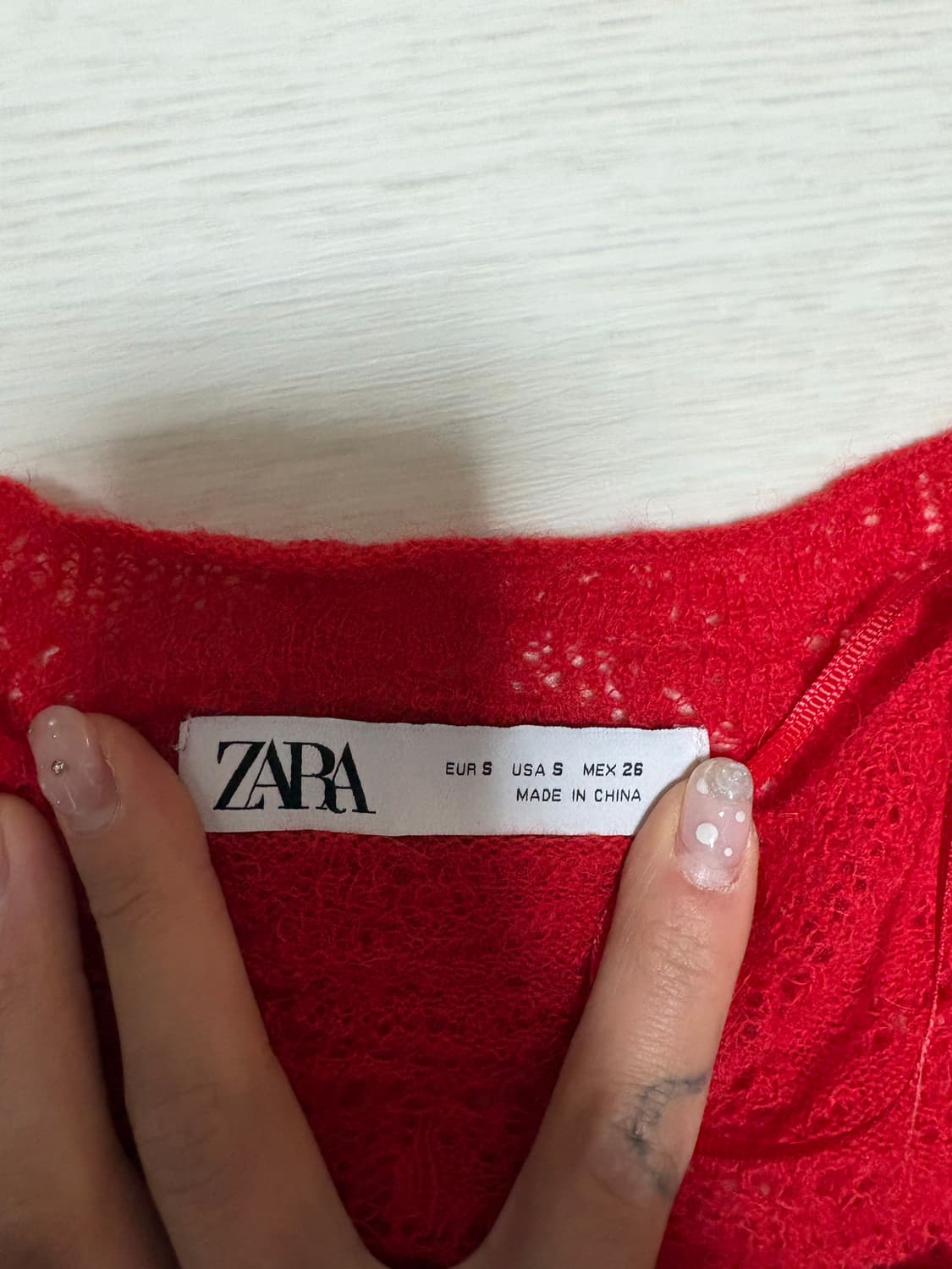 ZARA 루즈핏 레드 헤어리 니트 상품이미지2