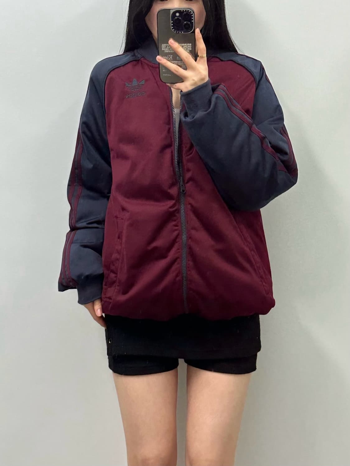 아디다스 버건디 네이비 리버시블 패딩 상품이미지2