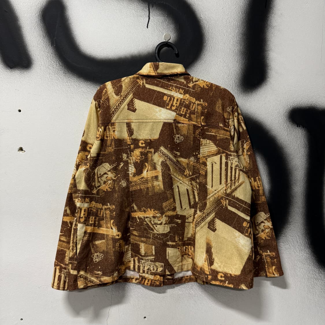 VTG 빈티지 브라운 명화 풀 프린팅 셔츠 자켓 상품이미지2