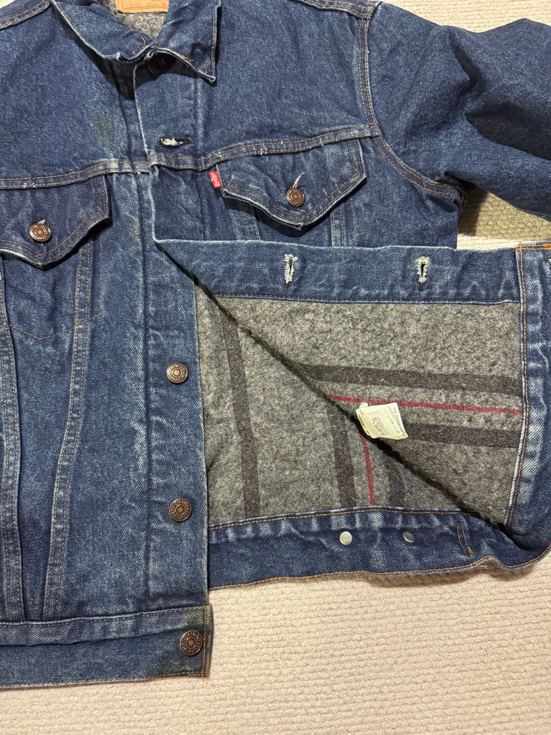 80s USA Levi’s 70506-0316 데님 자켓 40사이즈 상품이미지9