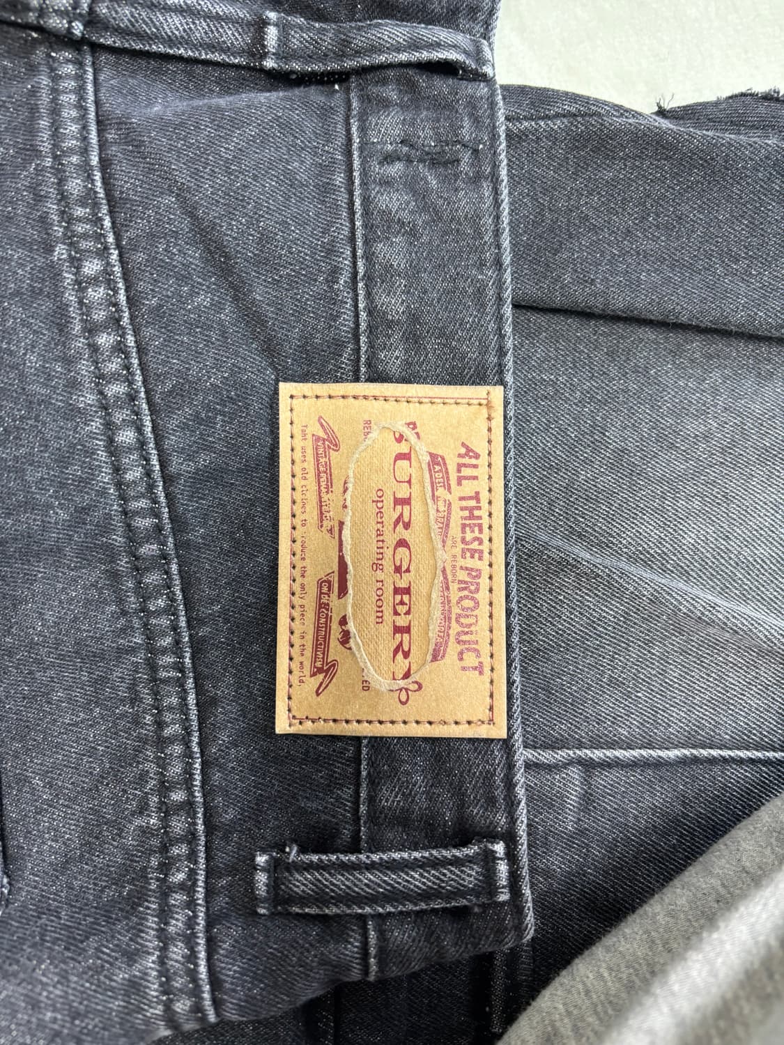 써저리 카고더블 진 블랙 데님 L 상품이미지6