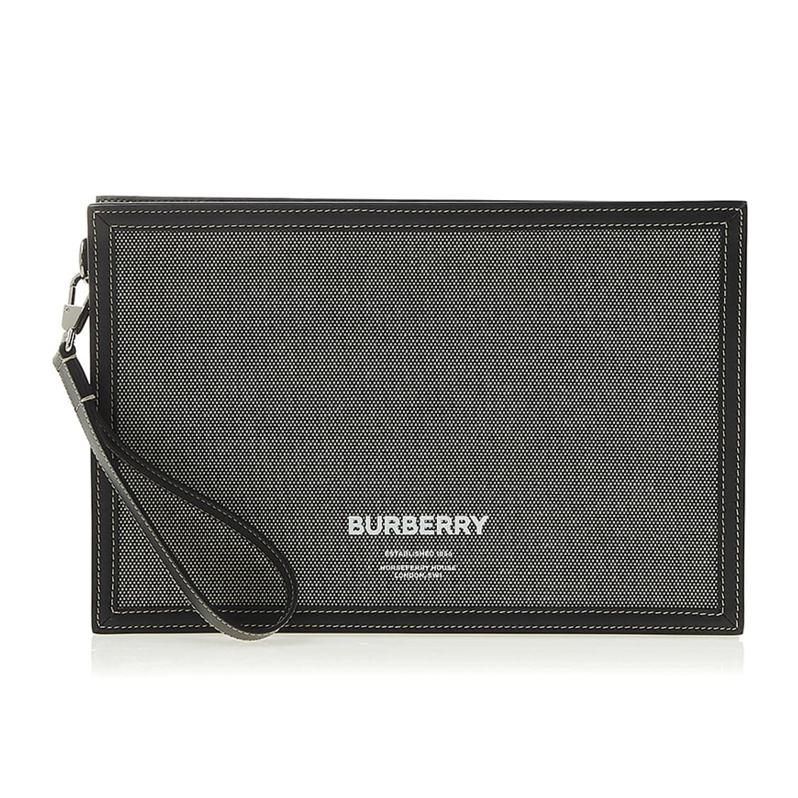 버버리 호스 페리 프린트 코튼 캔버스 클러치 상품이미지1