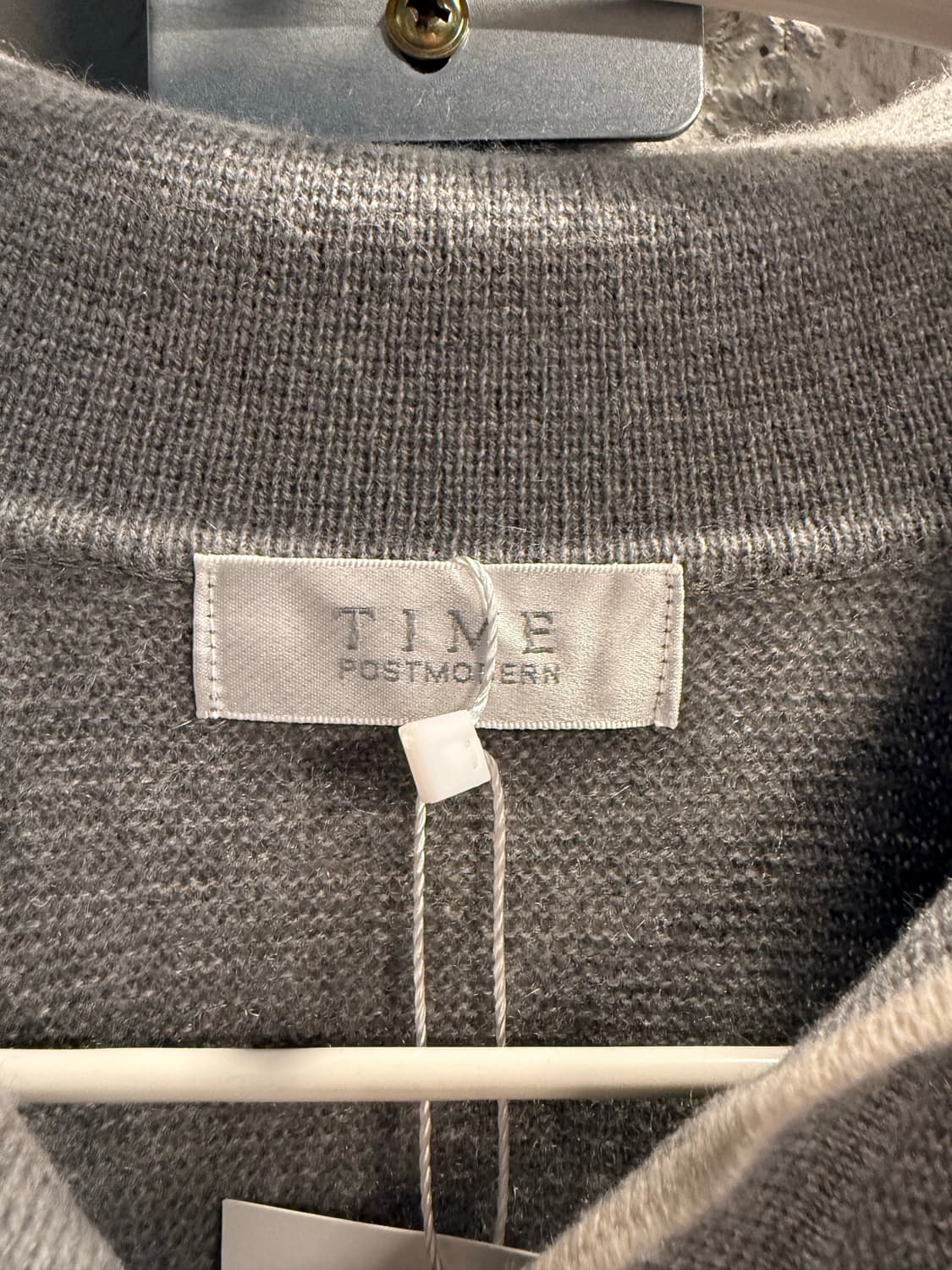 F 타임 TIME 포스트모던 캐시미어 하프집 니트 그레이 상품이미지5