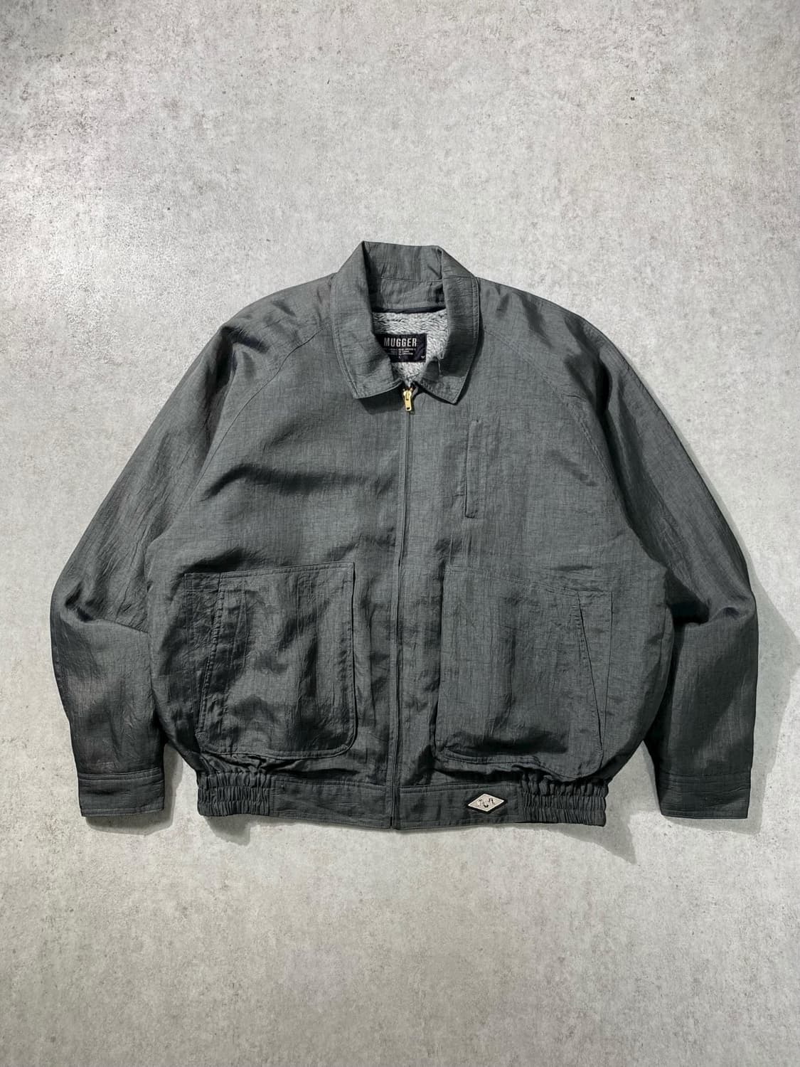 [L] MUGGER 퍼 라이닝 빈티지 봄버자켓 상품이미지1