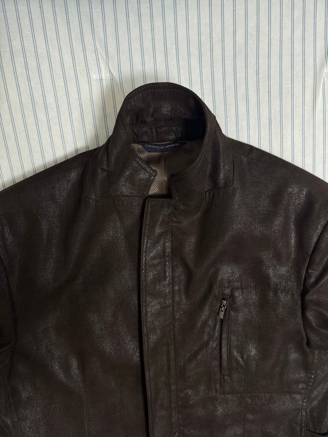 차이나카라 레더 블레이져 자켓 상품이미지4