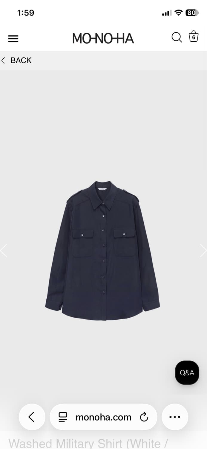 (새상품) 모노하 26 spring 셔츠 상품이미지1