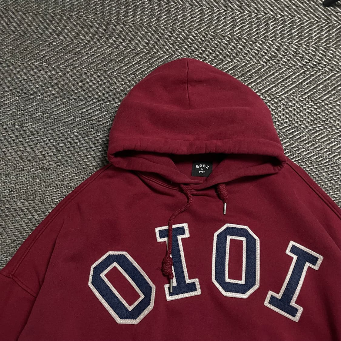 OIOI 빅로고 박시핏 후드 티셔츠 레드y 5260 상품이미지5
