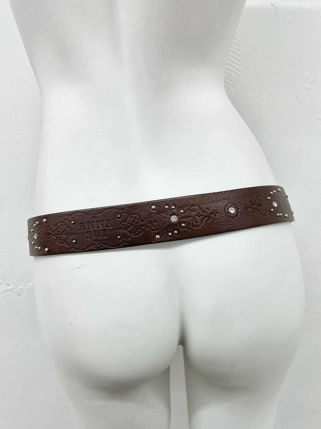 리얼레더 오리엔탈 큐빅 스터드 버클 벨트 상품이미지4