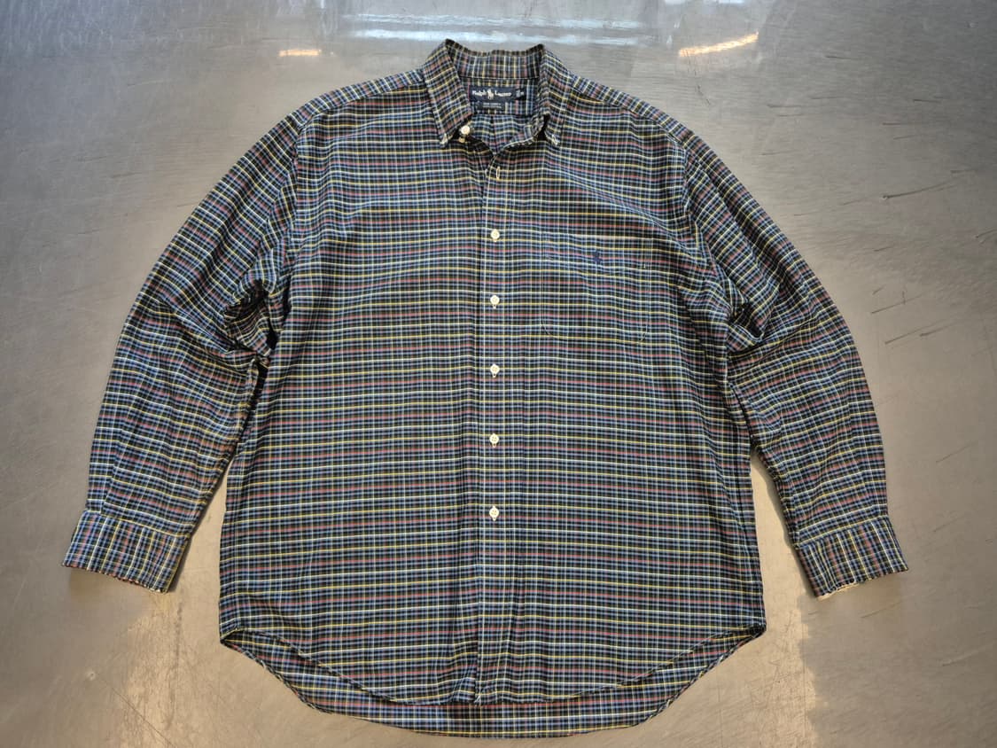 90s 폴로랄프로렌 BIG SHIRT 체크 셔츠 상품이미지1