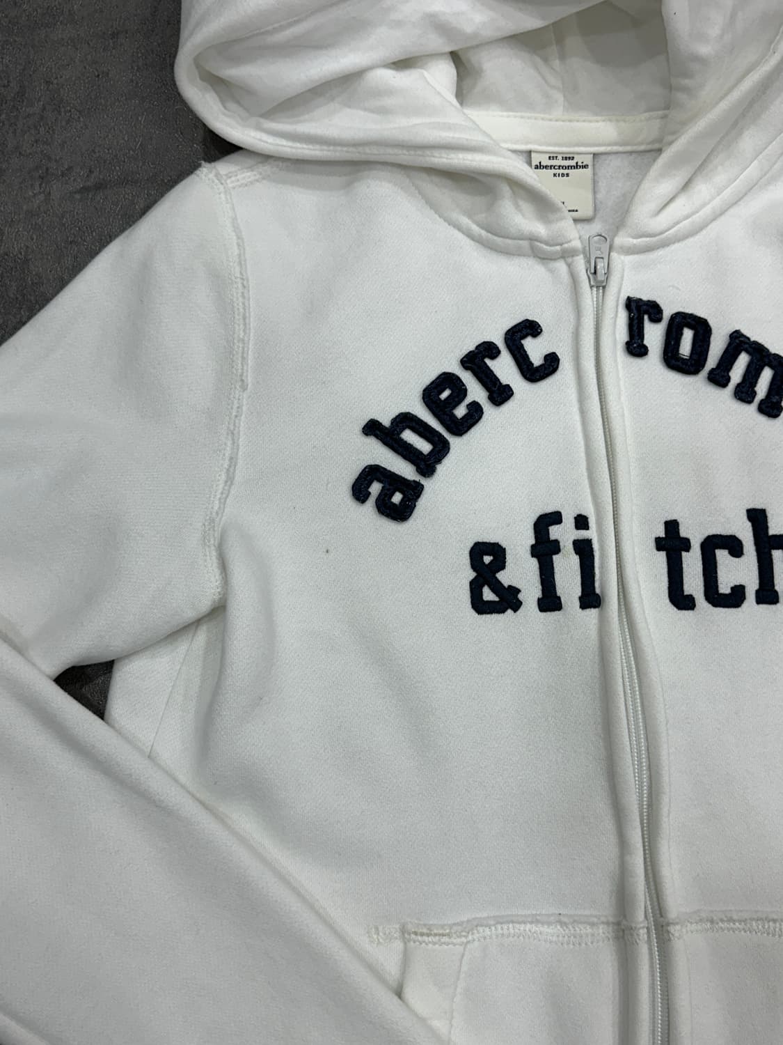 아베크롬비 후드집업 화이트 상품이미지2
