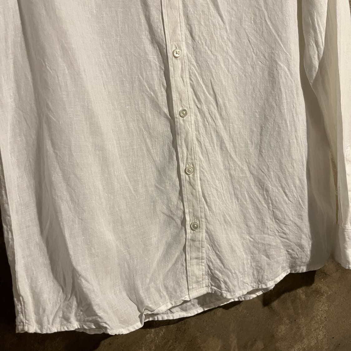 헤지스 린넨 화이트 셔츠 상품이미지3