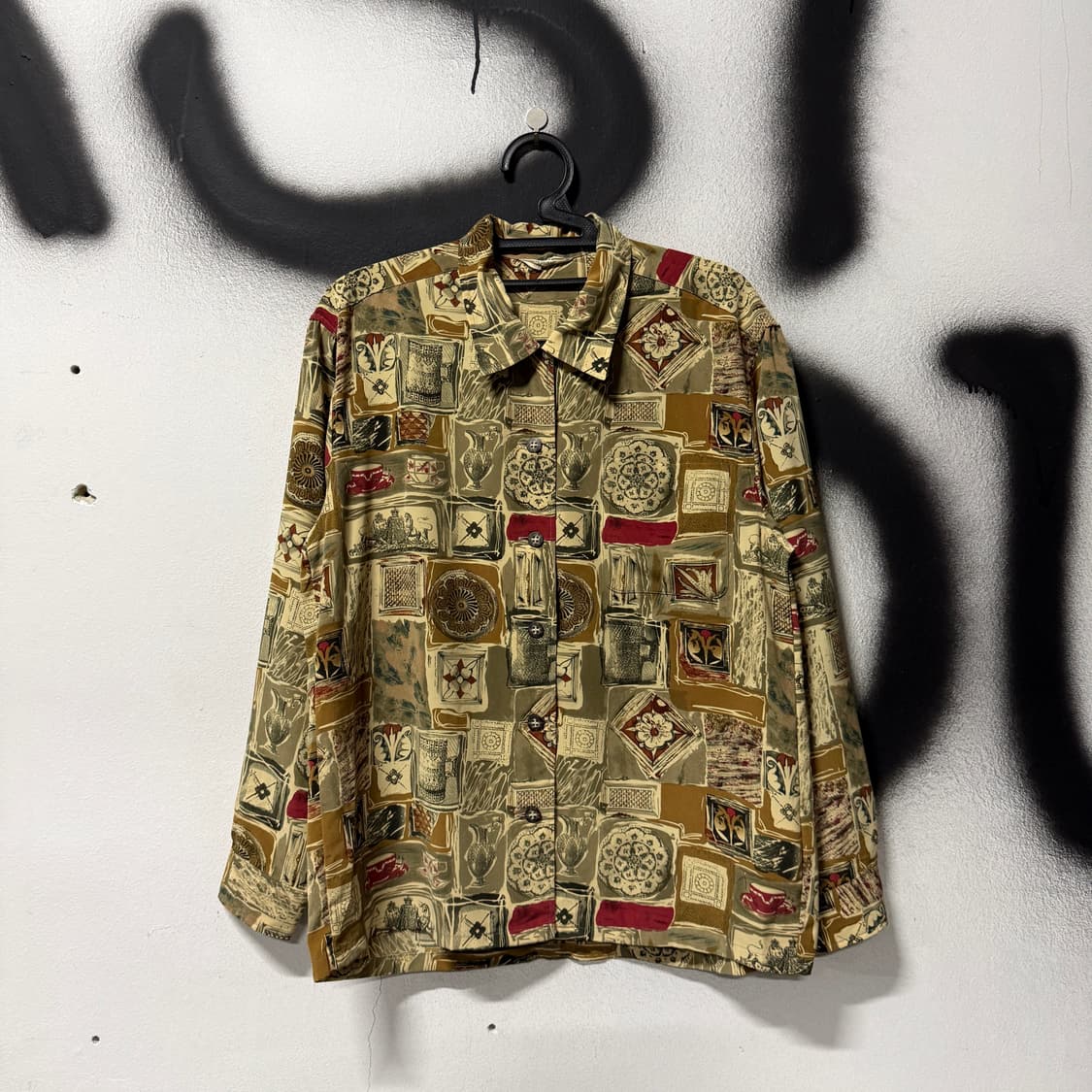 VTG 빈티지 에스닉 보헤미안 원포켓 긴팔 셔츠 상품이미지1