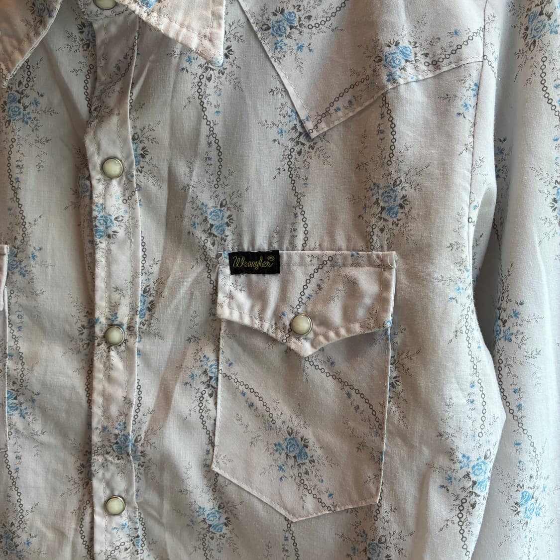 80‘s Wrangler Floral Western Shirt 상품이미지4