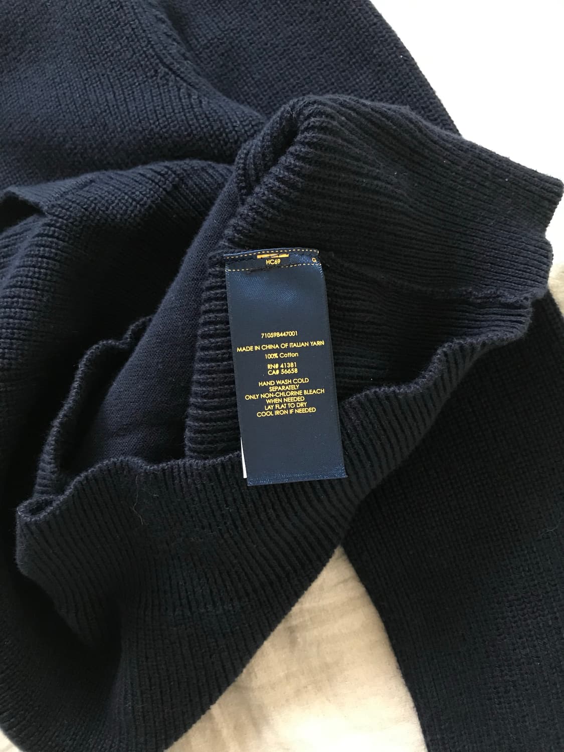 폴로 랄프로렌 포니 로고 네이비 니트집업 상품이미지7