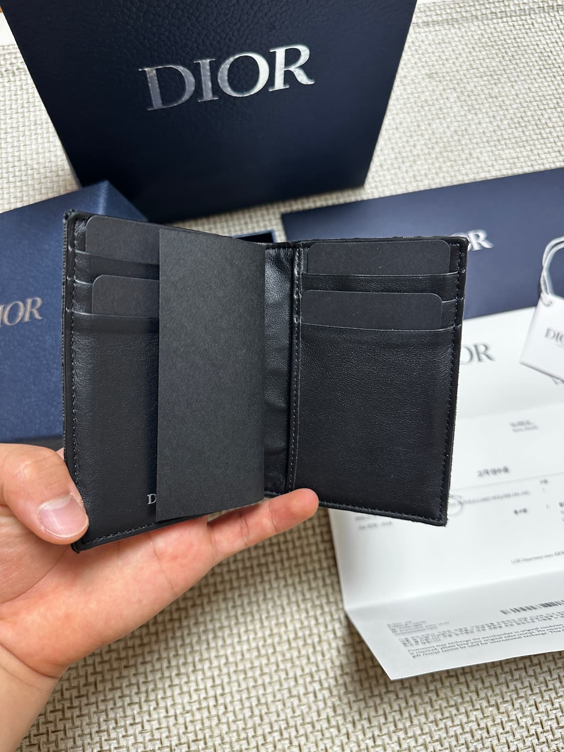 [OS/백화점판] 25ss 디올 오블리크 오거나이저 블랙 풀구성 상품이미지2