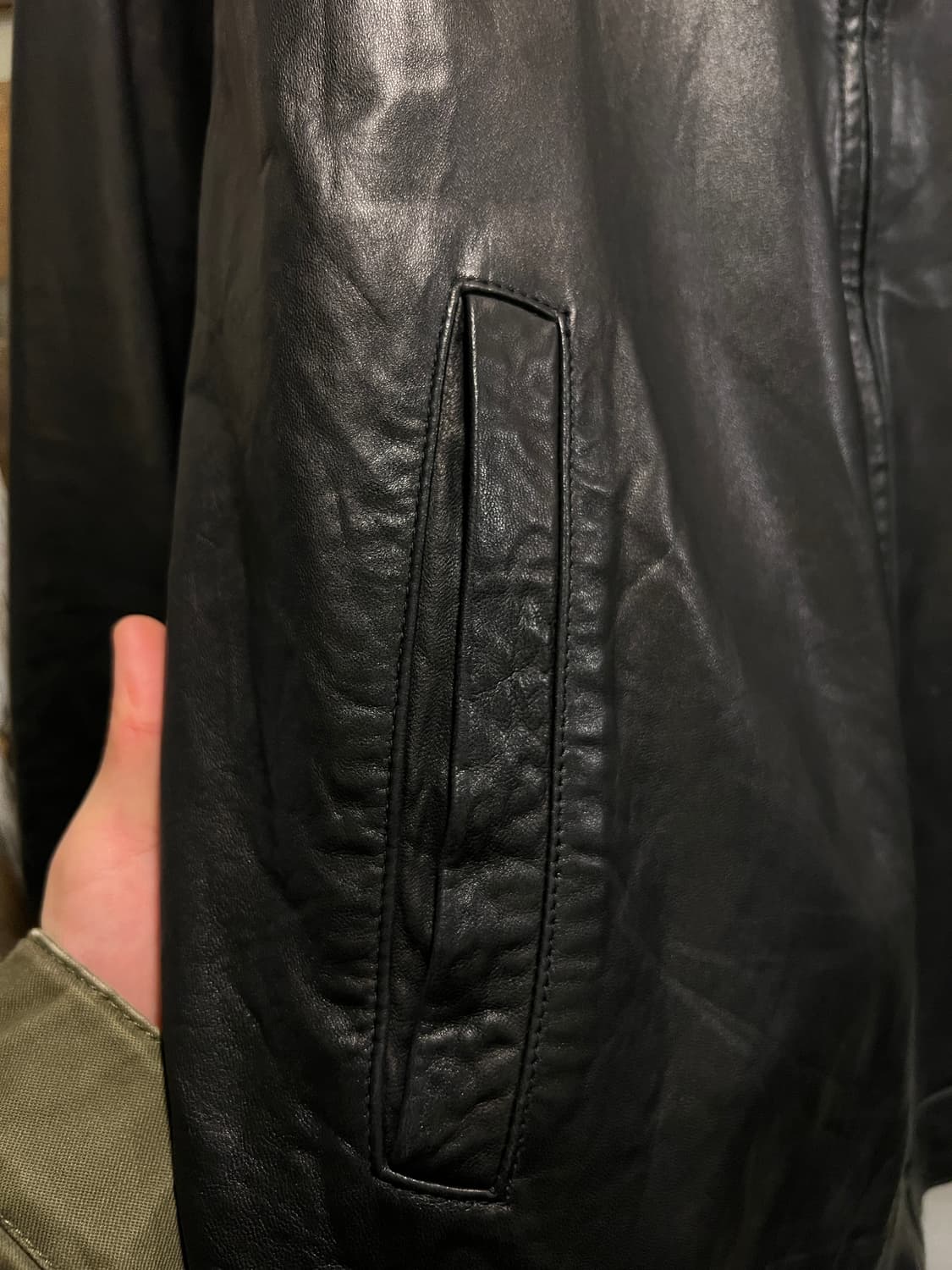 [XL]폴로 랄프로렌 맥스웰 램스킨 블랙 레더 자켓 상품이미지5