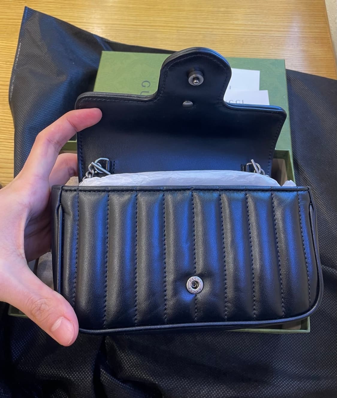 구찌 마틀라세 수퍼미니 블랙  상품이미지7