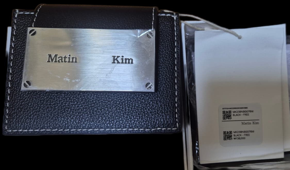 (새상품) 마뗑킴 스티치 아코디언 미니백 블랙 상품이미지5