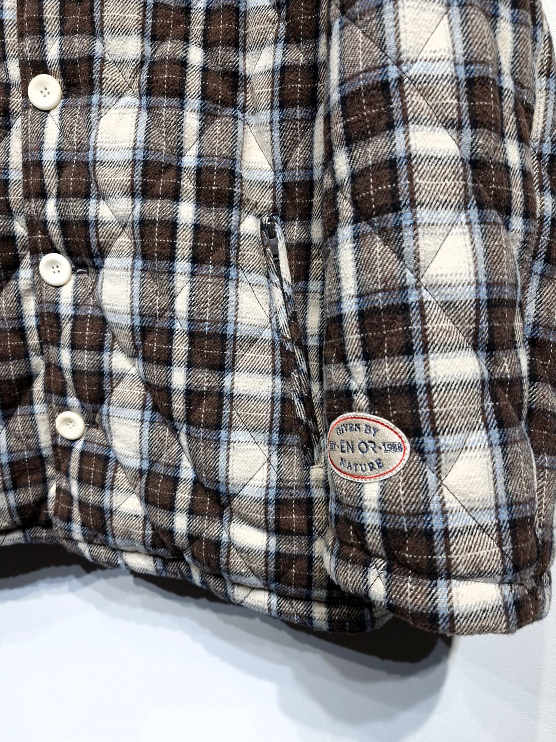 EN OR 엔오르 체크 퀼팅 자켓 브라운(F) 상품이미지7