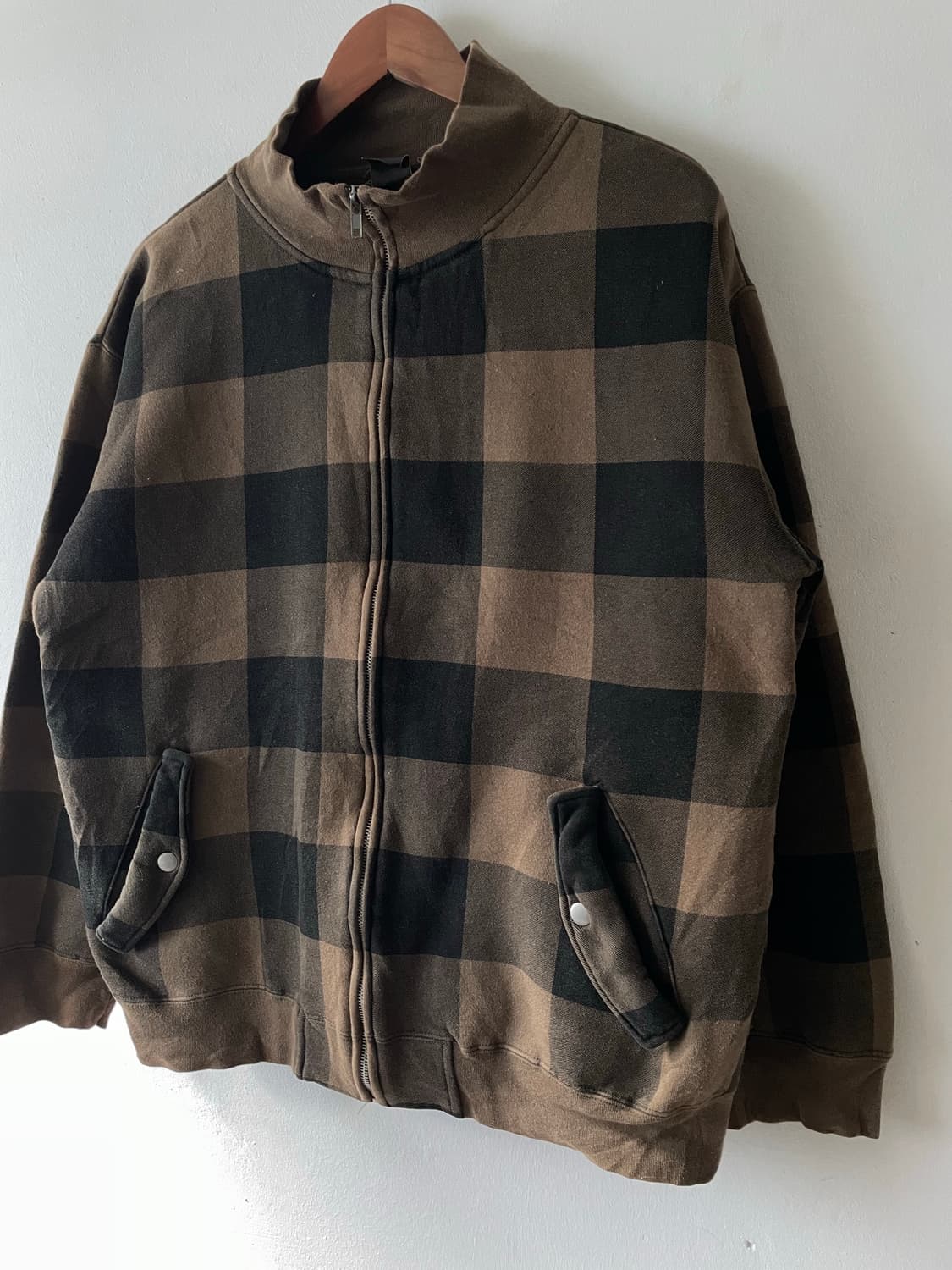 JPN Vintage Funky Bass Check Zip 상품이미지3