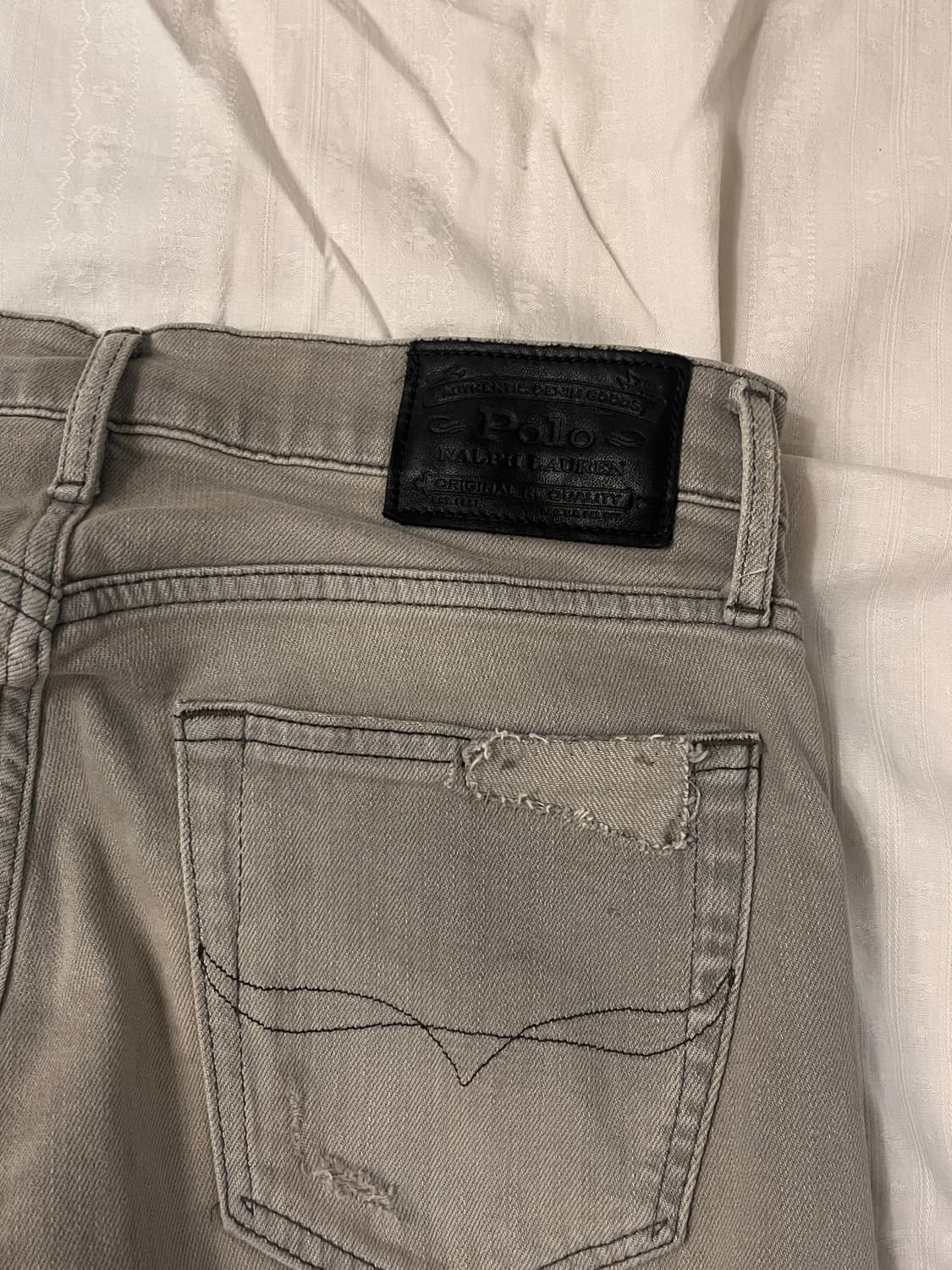 Polo Ralph Lauren white gray patch denim 상품이미지6