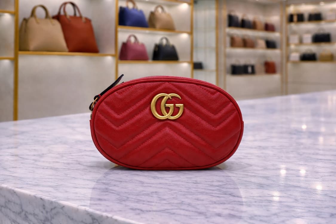 [S급] 구찌 GG 마몽 마틀라세 벨트백 레드 판매합니다!!! 상품이미지1