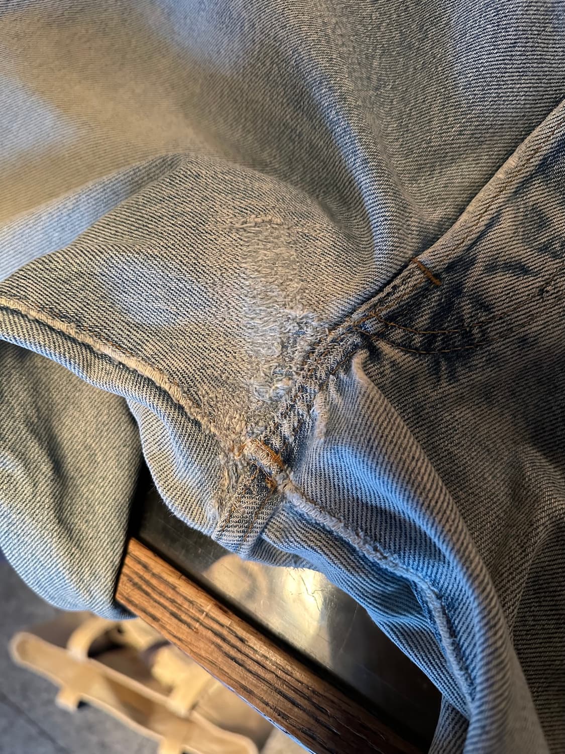 80s USA 빈티지 리바이스 501 셀비지 데님 팬츠 상품이미지7