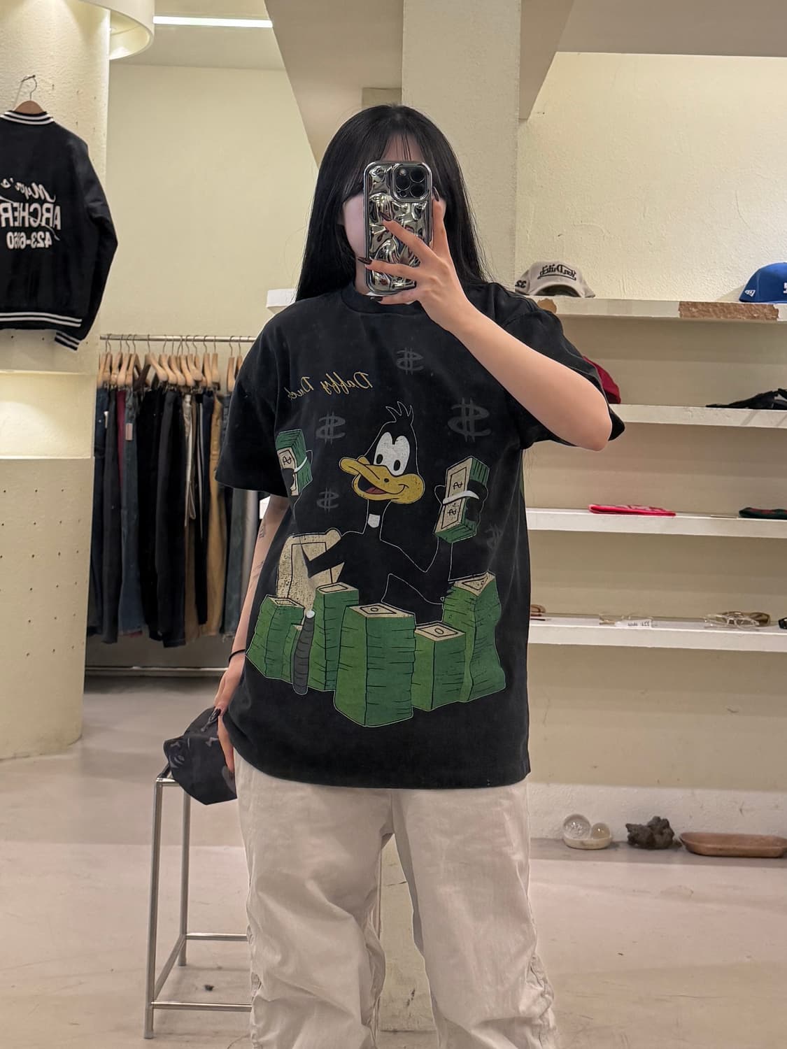 루니툰 대피덕 프린팅 반팔 티셔츠 U1725 상품이미지1