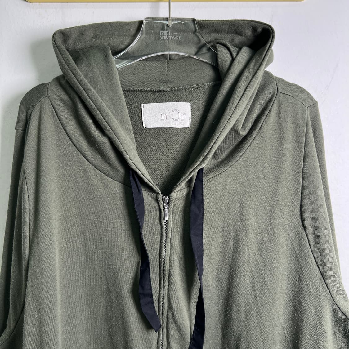 n'or label 카키 후드집업 상품이미지5