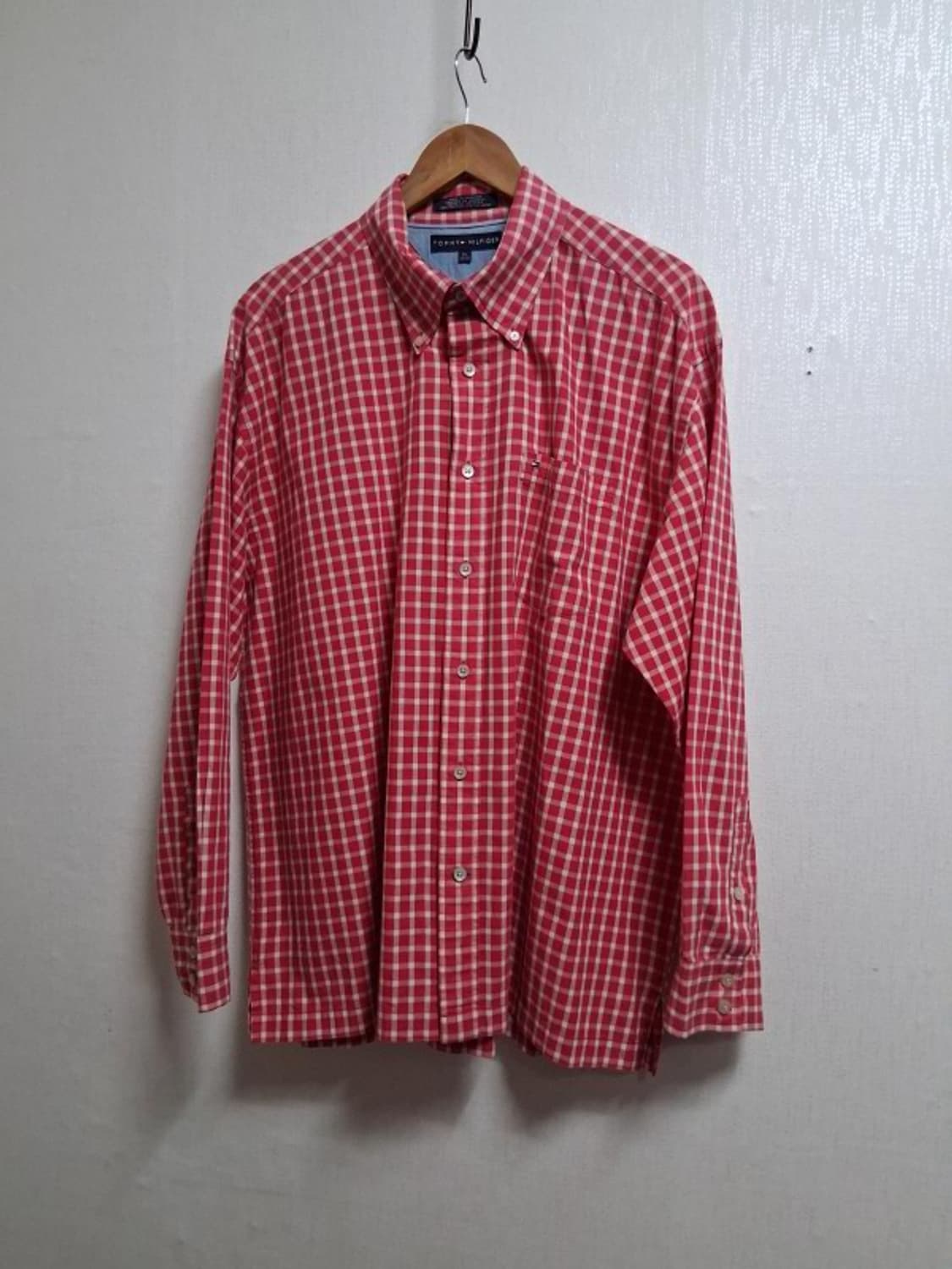타미힐피거 체크 긴팔셔츠 남성110 일본빈티지  상품이미지1