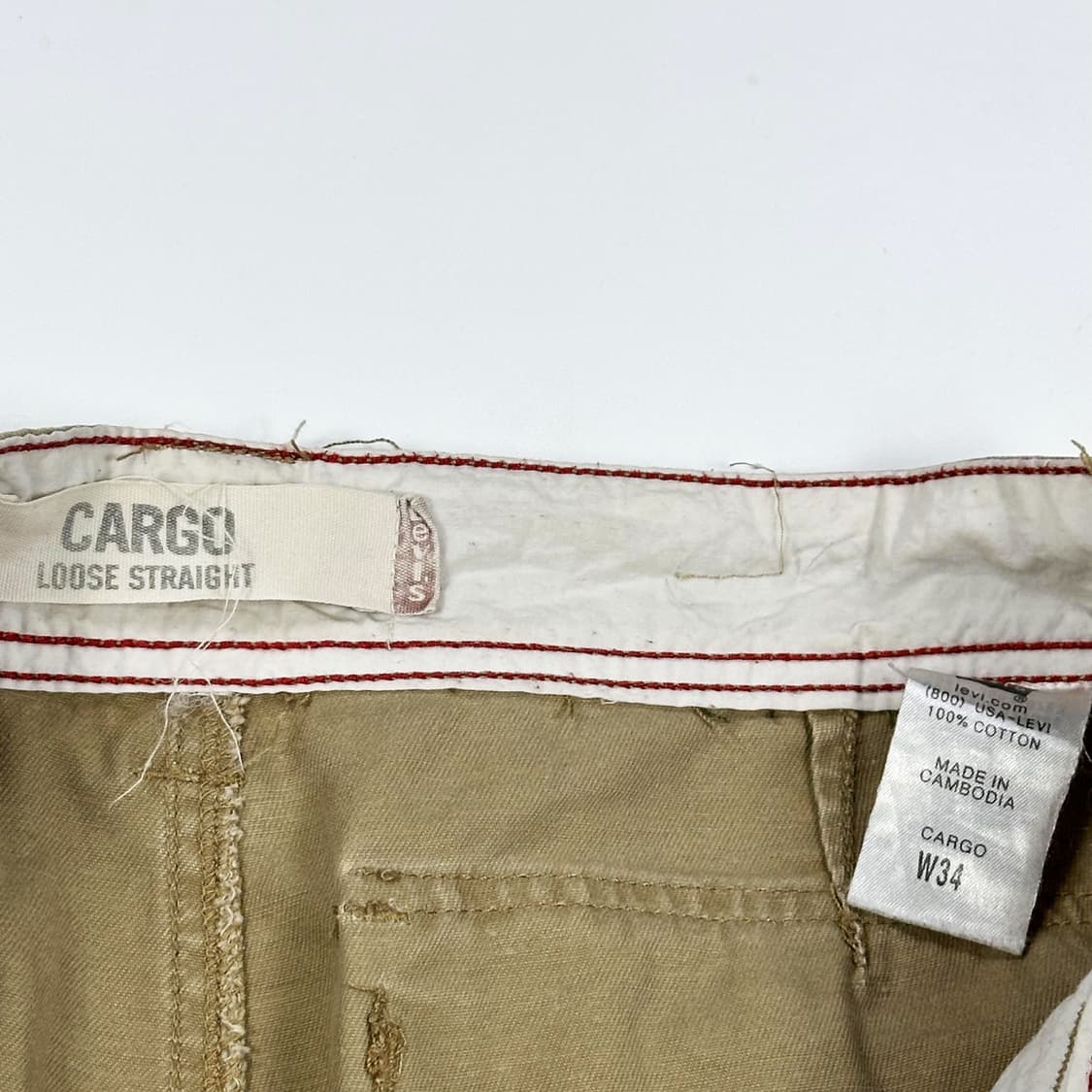 34 리바이스 오리지널 루즈 스트레이트핏 카고팬츠 베이지 상품이미지8