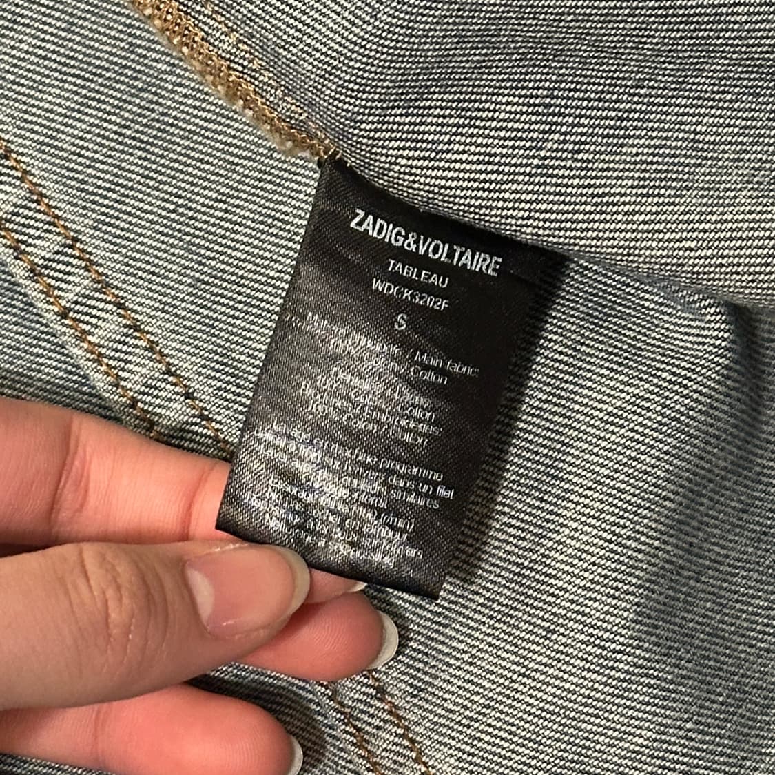 쟈딕앤볼테르 스켈레톤 데님 자켓 (S) 상품이미지8