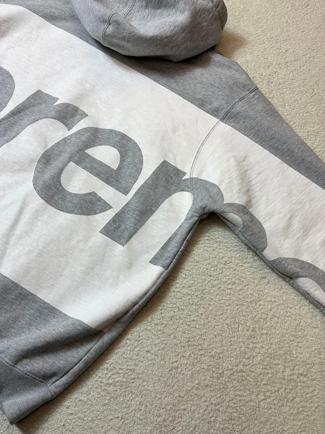 슈프림 21ss 빅 로고 헤더 그레이 후드티 PN6876 상품이미지3