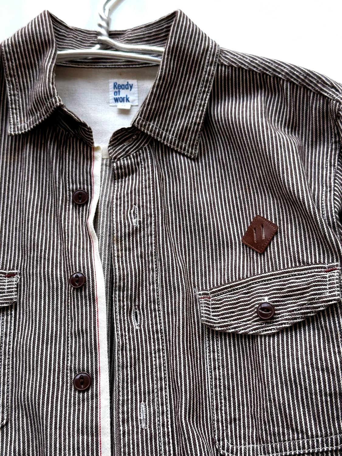 Cotton work design L/S shirt 상품이미지1
