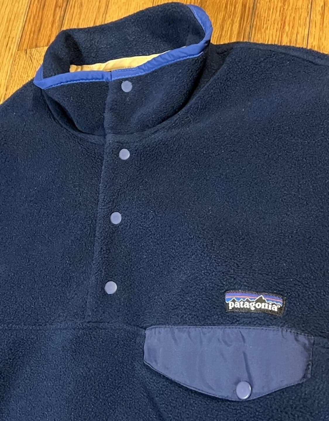 90s 파타고니아 신칠라 스냅-T 블루 상품이미지3