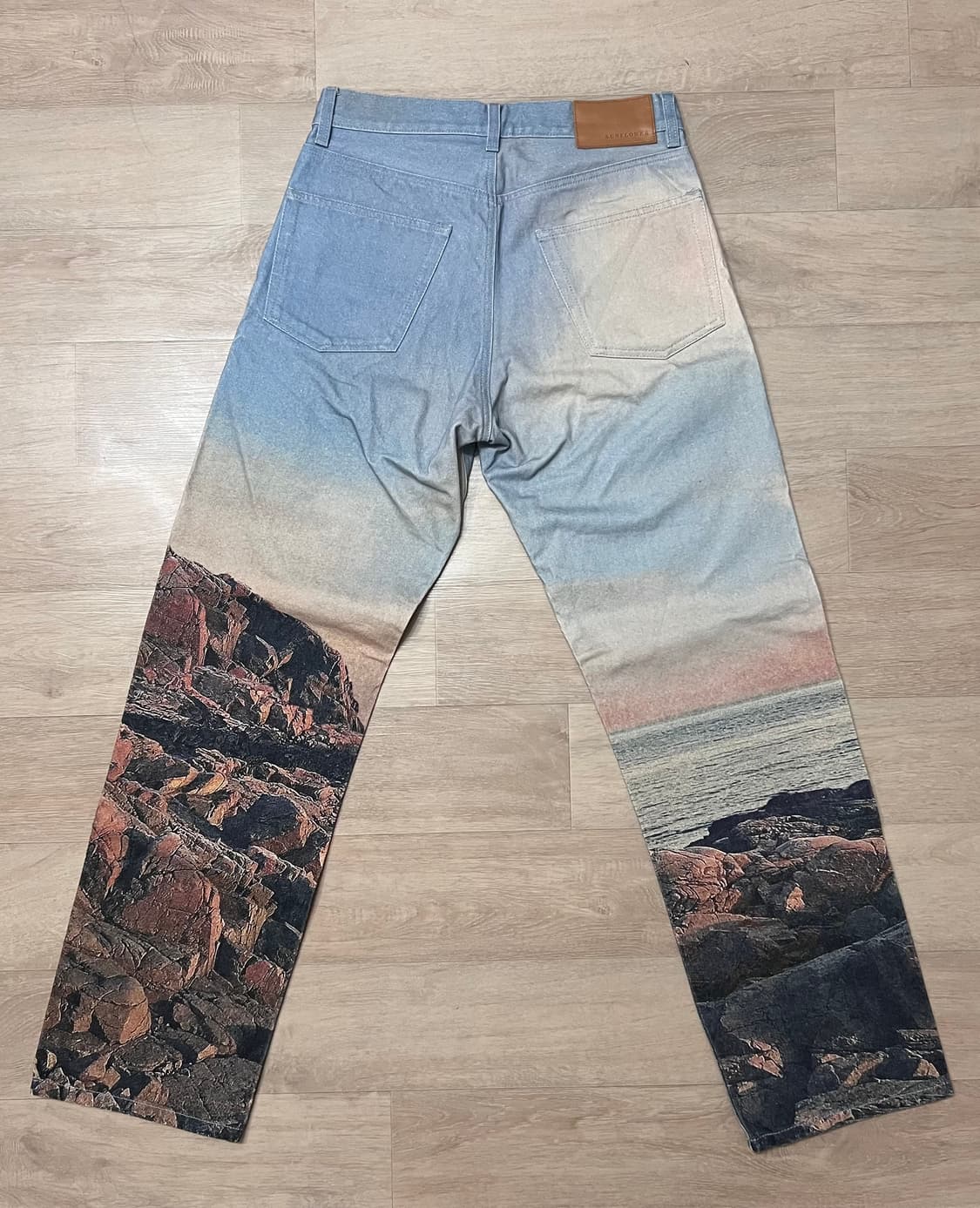 [30] 선플라워 sunflower 루즈 AOP 프린트 데님 팬츠 상품이미지2