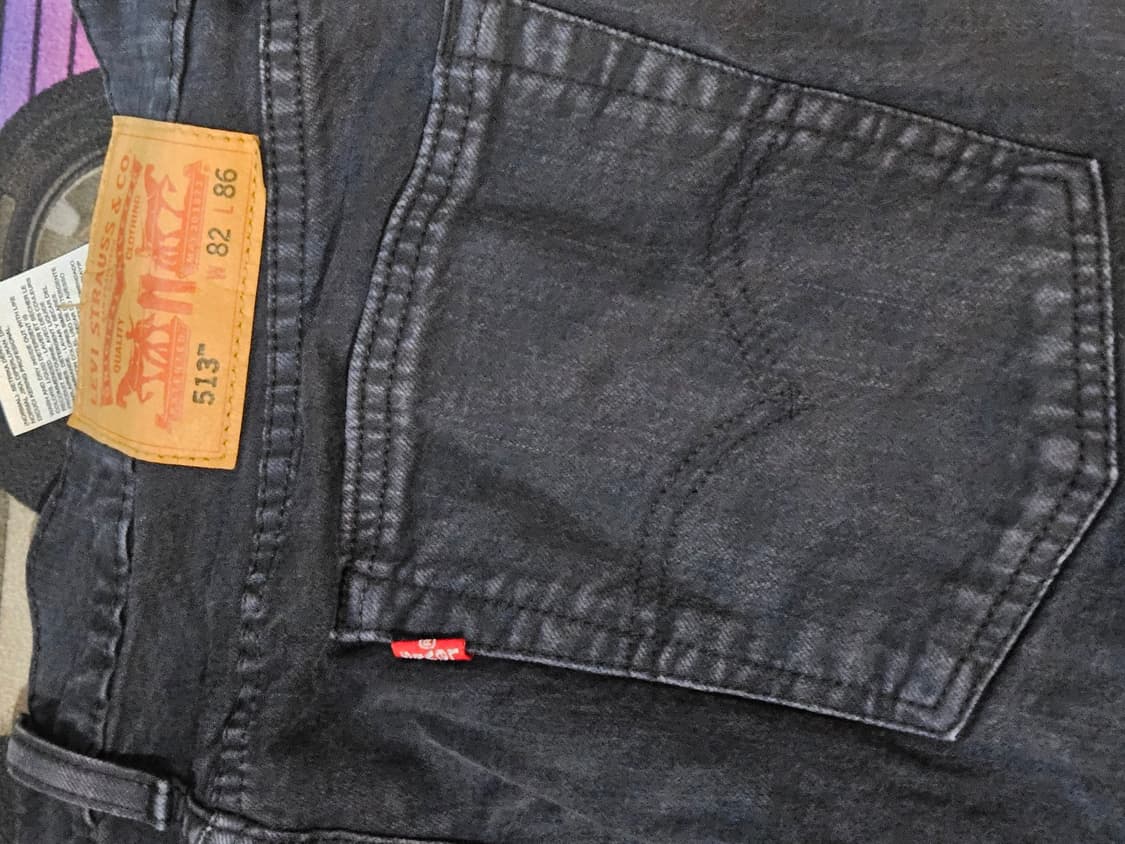 LEVI'S 513 블랙 데님 팬츠 상품이미지3