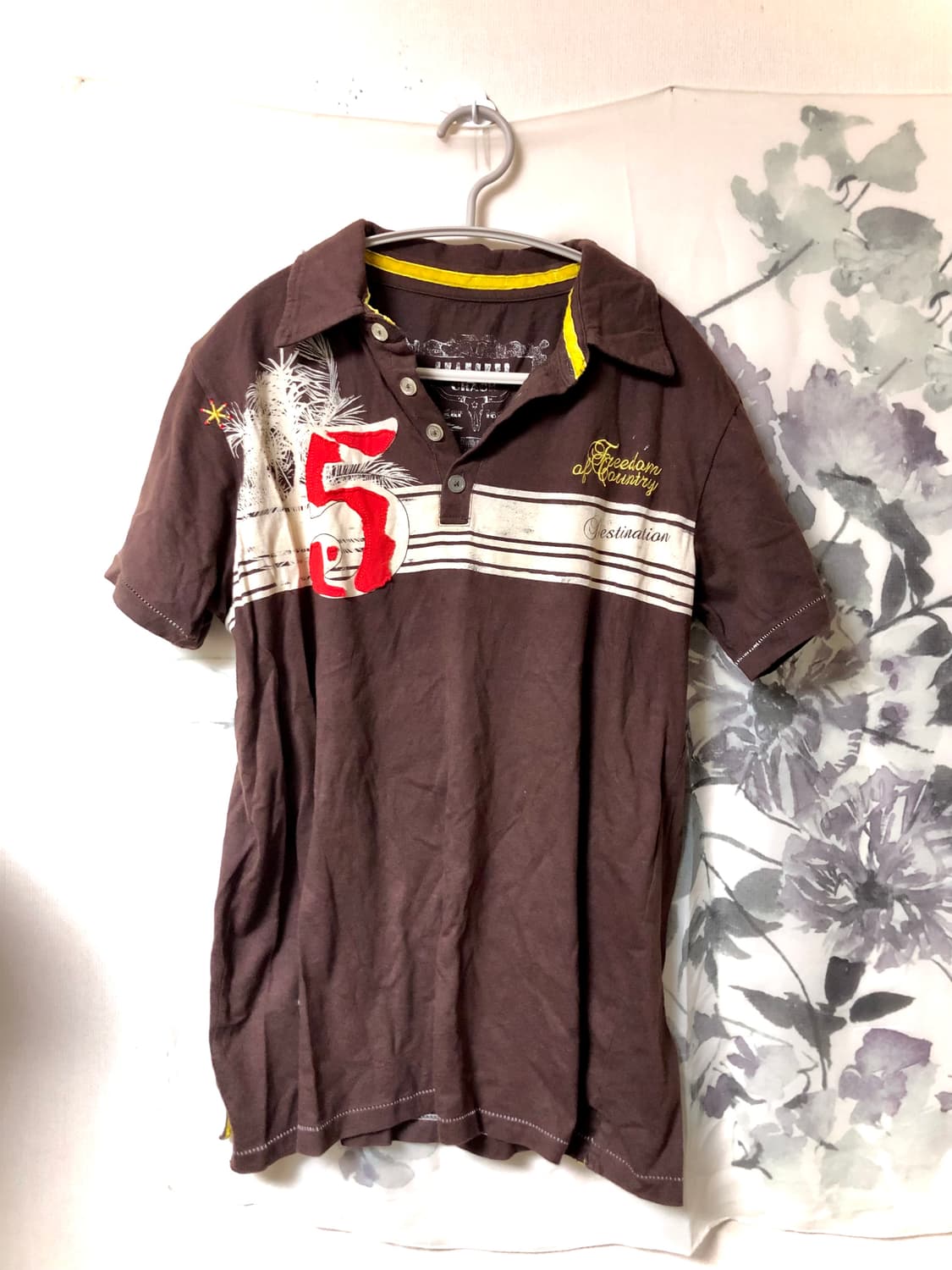 빈티지 브라운 티셔츠 반팔 셔츠디자인 상품이미지1